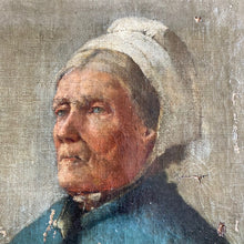 Load image into Gallery viewer, Antique female portrait oil on canvas
