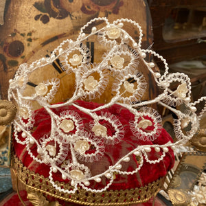 Waxed flower tiara / headdress