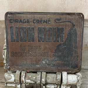 French metal lion advertising sign