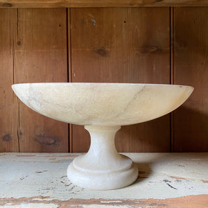 Marble pedestal fruit bowl