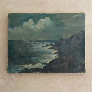 Oil on canvas lighthouse
