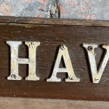 Load image into Gallery viewer, Vintage wooden painted LE HAVRE sign
