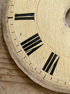 Wood & plaster clock dial - split