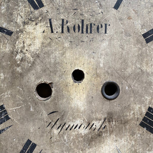 Wood & plaster clock dial - A. Rohrer