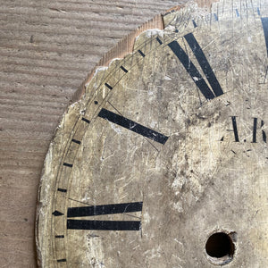 Wood & plaster clock dial - A. Rohrer