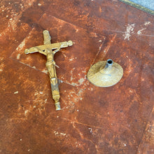 Load image into Gallery viewer, Small standing gilt crucifix
