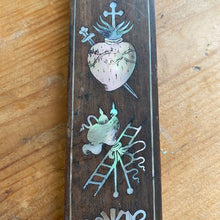 Load image into Gallery viewer, Mother-of-pearl inlaid wood ‘apostle’ cross

