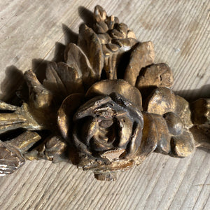 Wood & gesso decorative floral