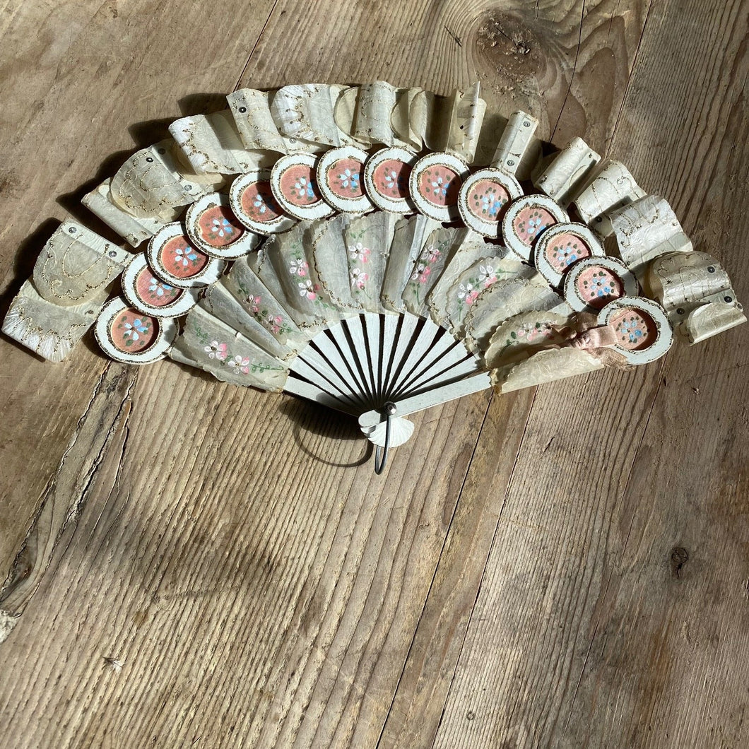Handpainted paper fan