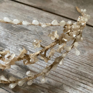 3-strand waxed flower tiara / Aliceband