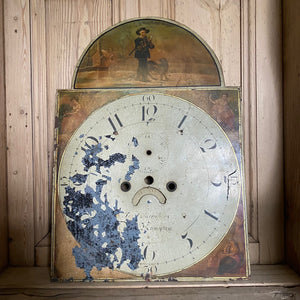 Longcase / grandfather clock dial - woodsman & hound