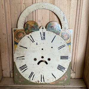 Longcase / grandfather clock dial - cottages & florals