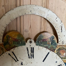 Load image into Gallery viewer, Longcase / grandfather clock dial - cottages &amp; florals
