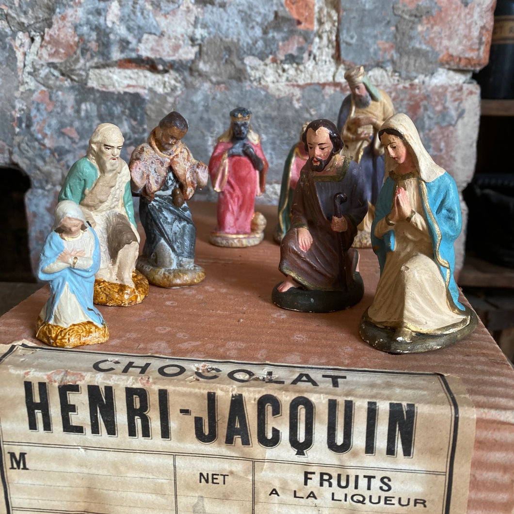 French vintage nativity figures