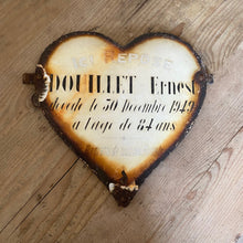 Load image into Gallery viewer, French enamel memorial heart - DOUILLET

