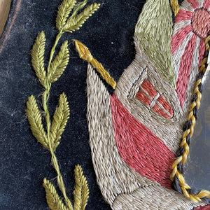 Embroidered military velvet