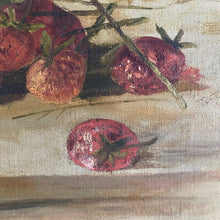 Load image into Gallery viewer, Wild strawberries still life oil on canvas
