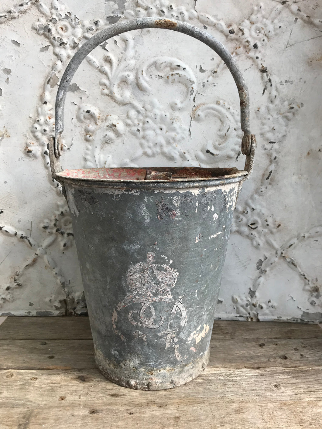 George V rivetted fire bucket