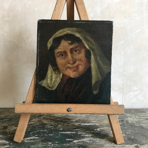 Georgian oil on board portrait