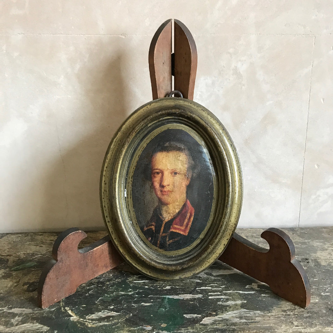 Small framed portrait (oelograph?)