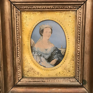 Pair gilt framed early colour prints (Baxter)
