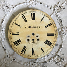 Load image into Gallery viewer, Cast iron clock dial J. Schuler of London

