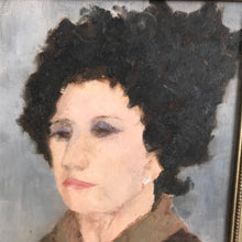 Load image into Gallery viewer, Mid-Century framed oil on board portrait
