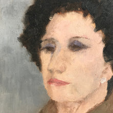 Load image into Gallery viewer, Mid-Century framed oil on board portrait
