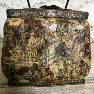 Pair of French decoupage tins