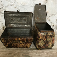 Load image into Gallery viewer, Pair of French decoupage tins
