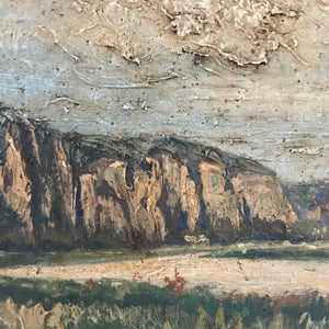 Oil on canvas coastline