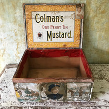 Load image into Gallery viewer, Wooden Colman&#39;s Mustard box with decoupage
