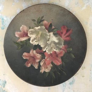 Toleware floral painted plate