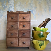 Load image into Gallery viewer, Vintage pine spice drawers
