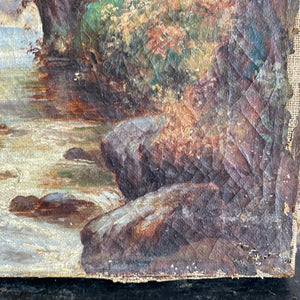 Oil on canvas tumbling brook