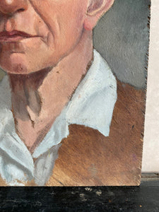 Double-sided oil on board portrait / landscape