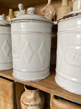 Load image into Gallery viewer, Set of French enamel storage jars
