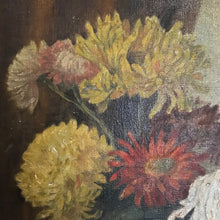 Load image into Gallery viewer, Oil on canvas chrysanthemums
