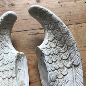 Pair of French plaster angel wings 29cm