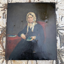 Load image into Gallery viewer, Georgian oil on stretched canvas portrait

