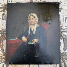 Load image into Gallery viewer, Georgian oil on stretched canvas portrait
