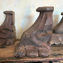 Load image into Gallery viewer, Set of oak corbels from a church
