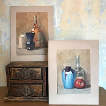Load image into Gallery viewer, Pair of watercolor still life paintings
