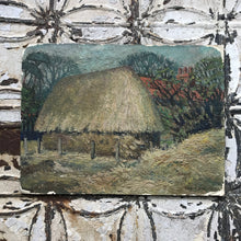 Load image into Gallery viewer, Impasto oil on board - thatch 1945
