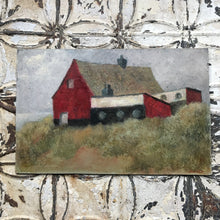 Load image into Gallery viewer, Oil on artist board - red barn
