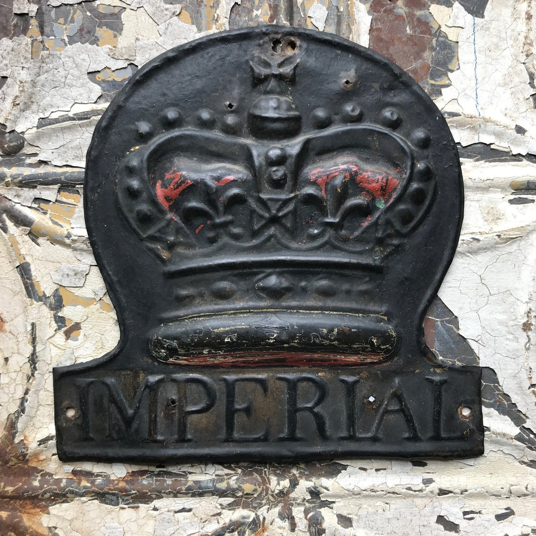 Imperial Insurance Co. fire mark with crown