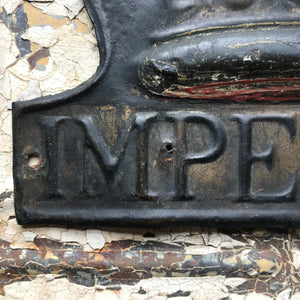 Imperial Insurance Co. fire mark with crown