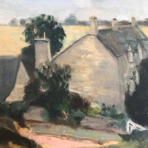 Mid-Century Cotswold farm painting