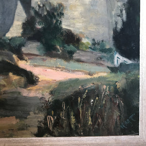 Mid-Century Cotswold farm painting
