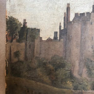 Oil on card French Castle